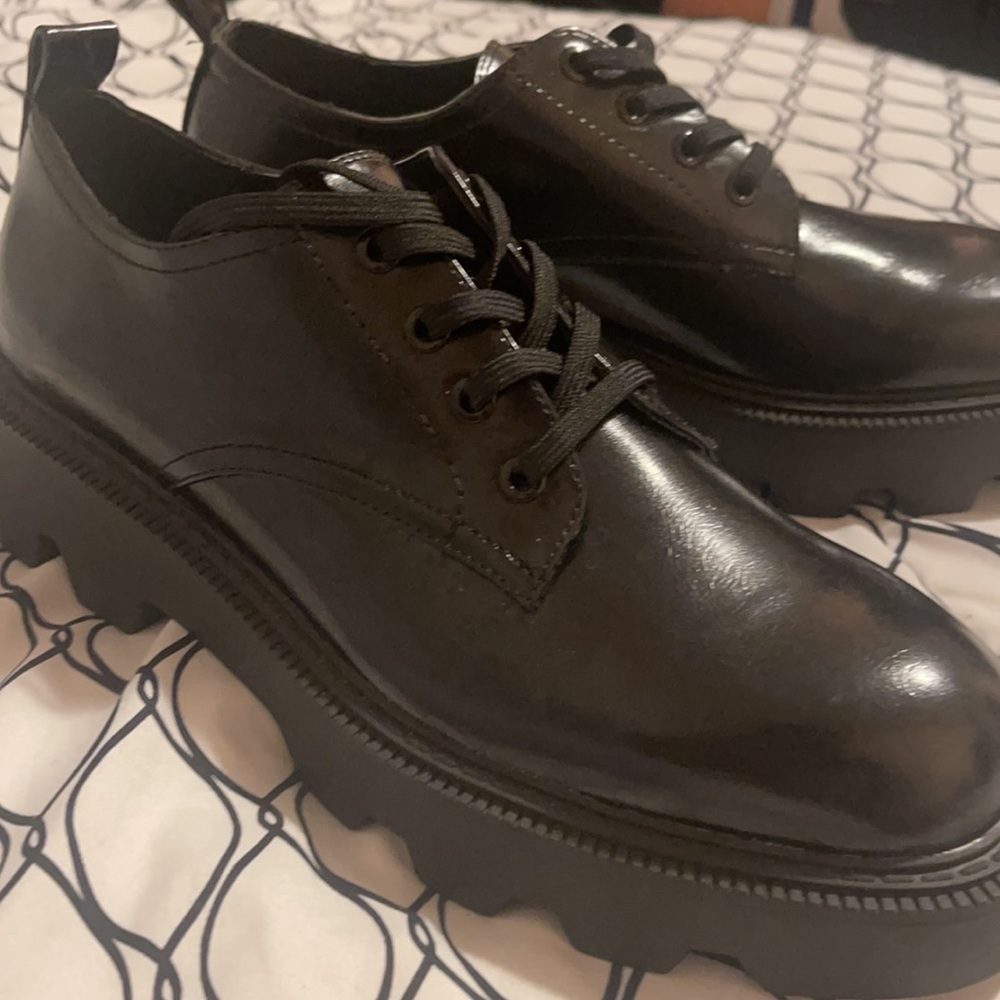 Zara Mens Black Shoes size 41/8